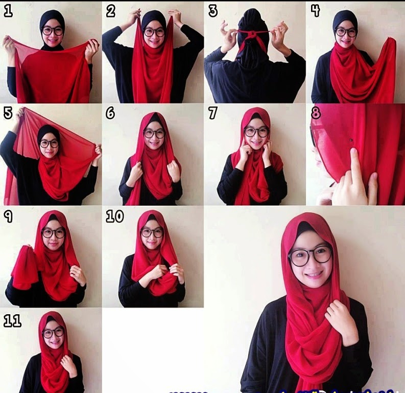 Cara Memakai Hijab Pashmina Simple dan Modis