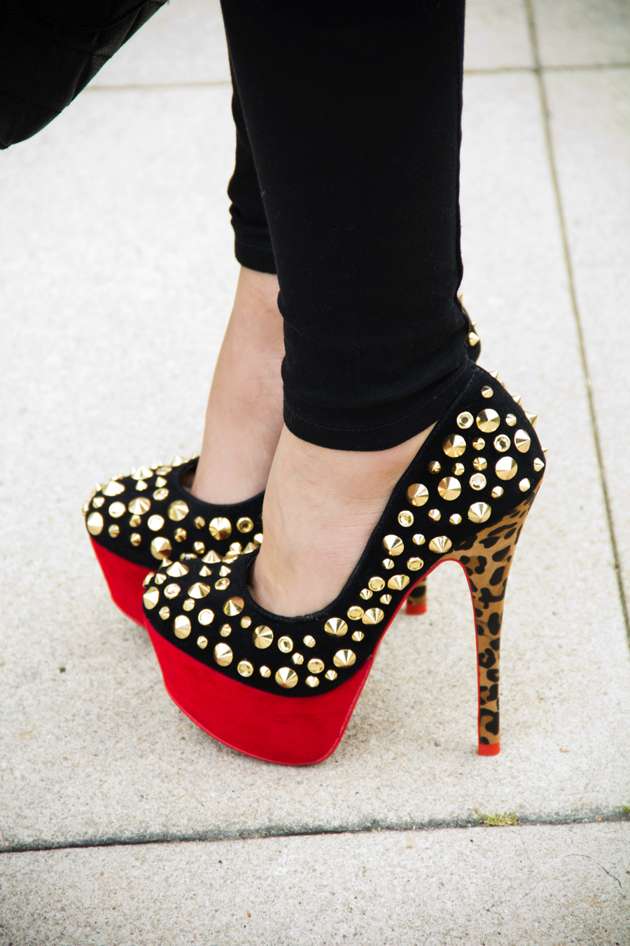 studded boots heels