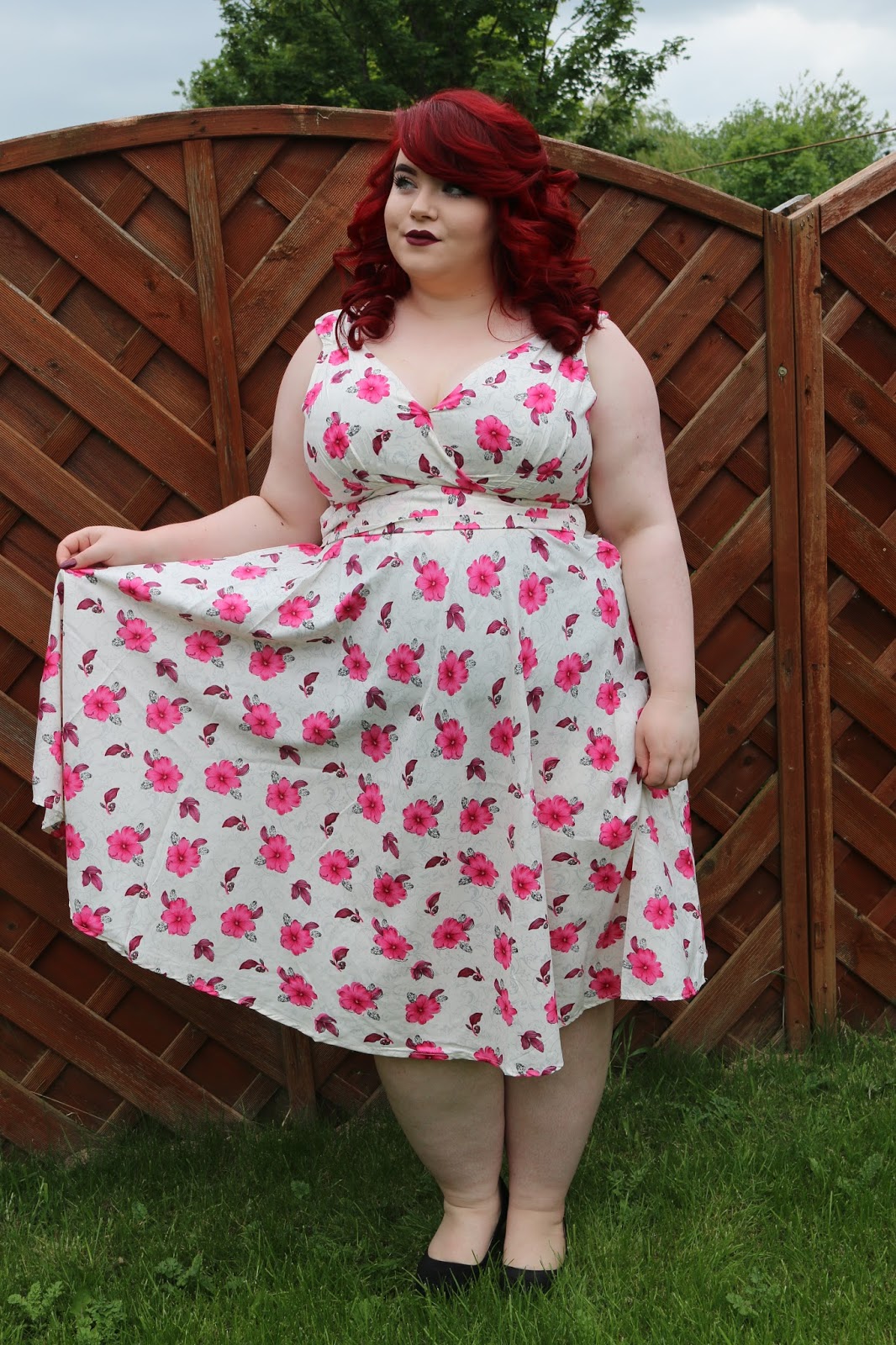 BBW Couture's Pink Rose 1950s Vintage Party Dress - She Might Be Loved