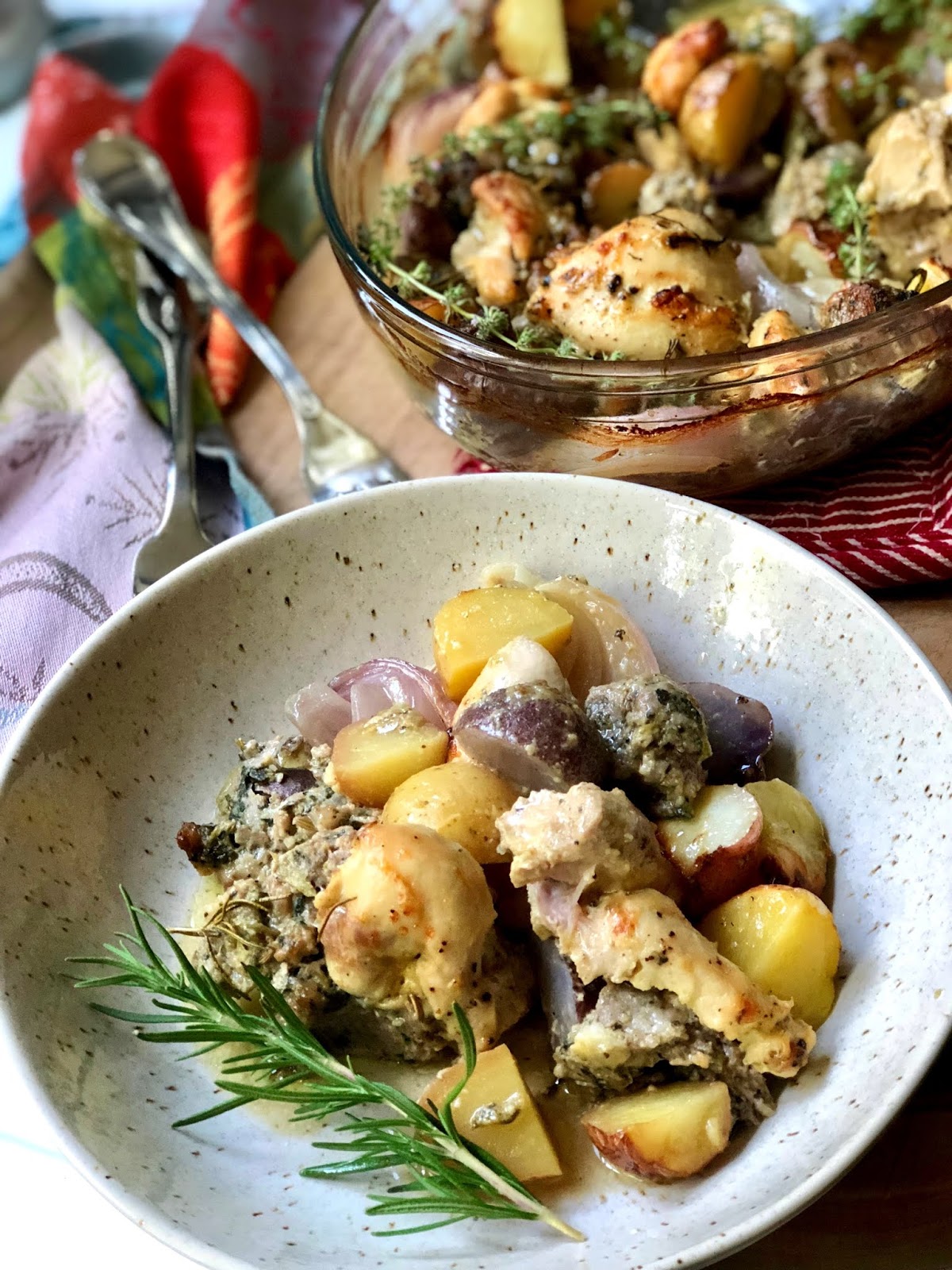 Chicken, Sausage & Potato Bake