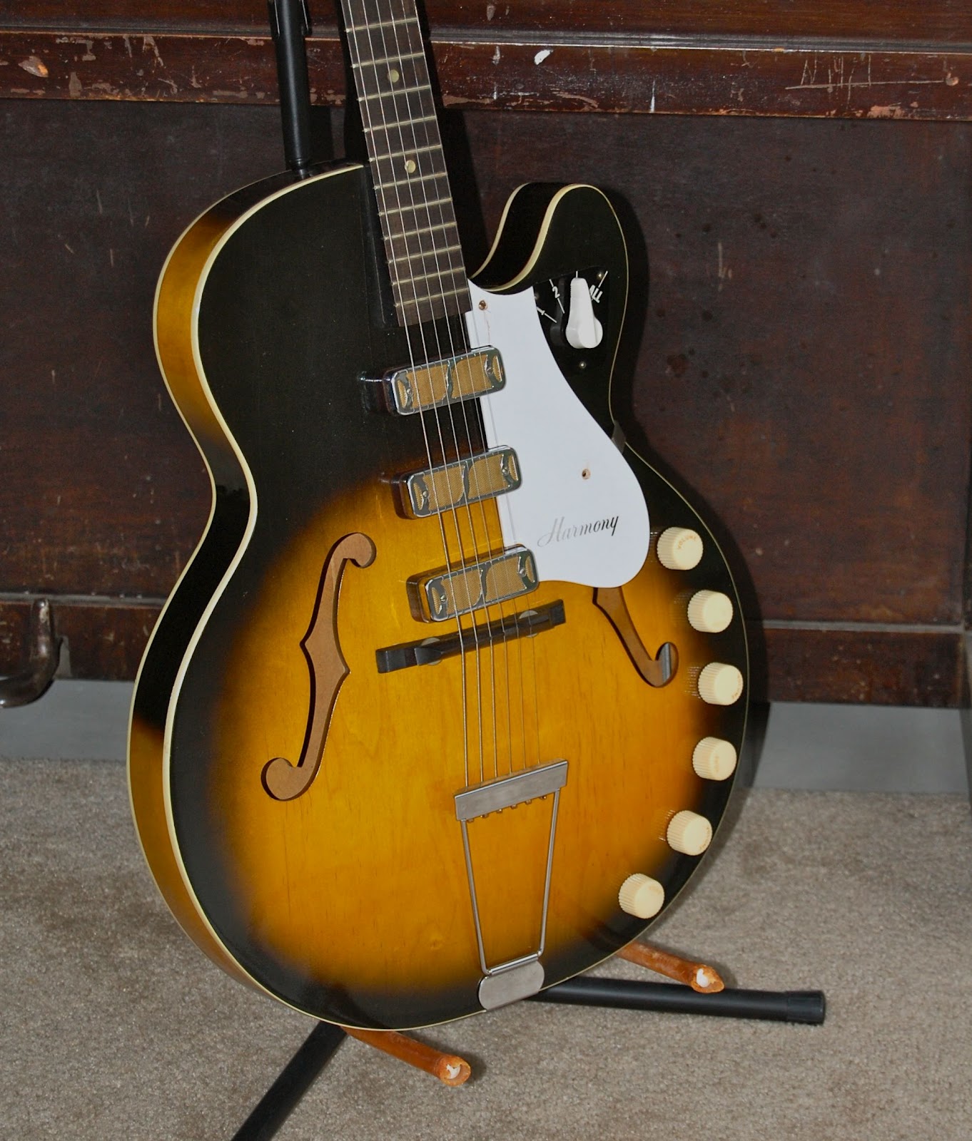 Galasso Guitars 1963 Harmony Rocket H59 with 3 Rowe Industries