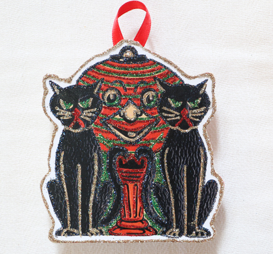 Toys In The Closet Shop: Cats w/ Lantern~Vintage Halloween Decoration ...