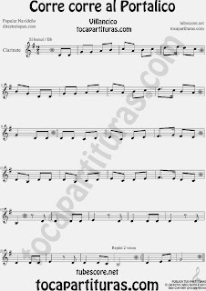 Partitura de para Clarinete Canción de Navidad Christmas Song Sheet Music for Clarinet Music Scores