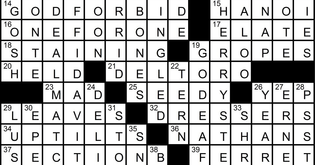 The Puzzle Society Crossword Crossing "Sunday Freestyle XVI," by Mark