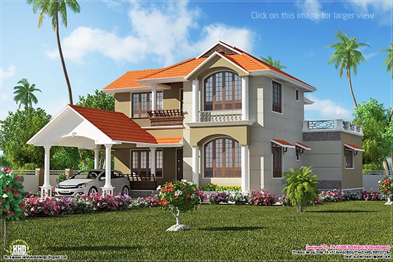 Kerala villa plan