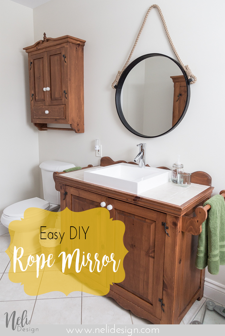 Rope mirror | Tutorial | Bathroom makeover | Home Decor | DIY | Easy | Simple