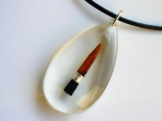 Painting and decorating paintbrush pendant