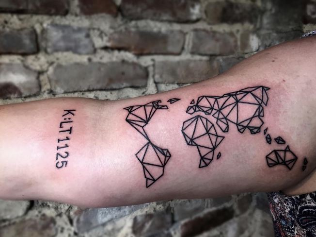 World Map Tattoos