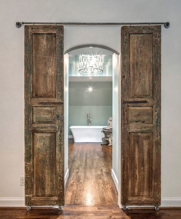 20+ VINTAGE BATHROOM DOOR DESIGN IDEAS FROM WOOD Bathroom İdeas