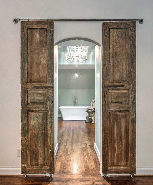 20+ VINTAGE BATHROOM DOOR DESIGN IDEAS FROM WOOD Bathroom İdeas