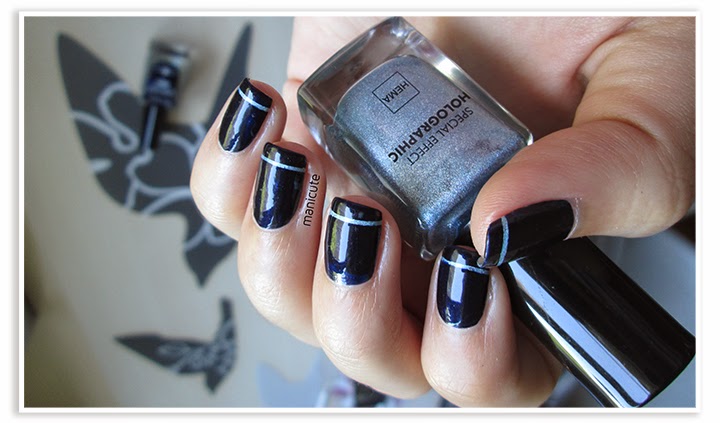 manicura azul oscuro elegante