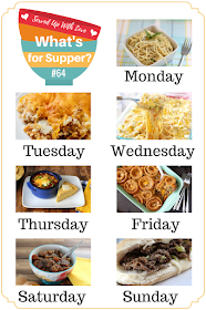 Creamy Cheesy Chicken Spaghetti, Taco Tater Tot Casserole, Cheesy Beef Bake with Onion Rings, Crock Pot Beef Stew, and more at What's for Supper Sunday meal plan. 