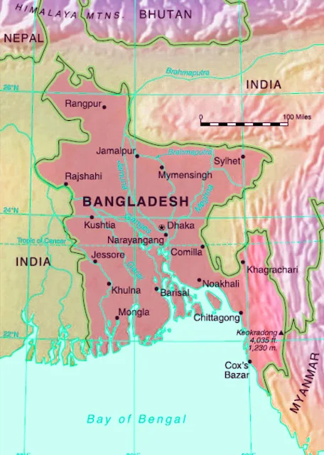 Gambar Peta Negara Bangladesh