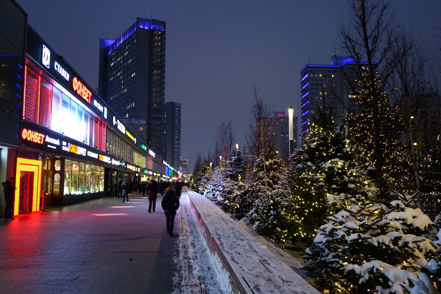 Новый арбат зимой москва