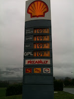 Prezzi benzina / diesel al confine di Bizzarone (5/4/2012)