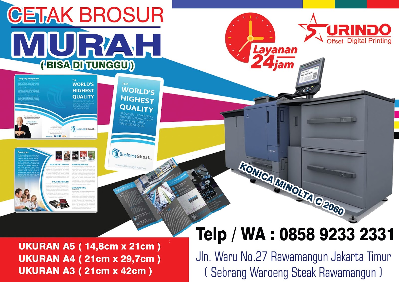 Brosur A5 A4 Surindo Printing