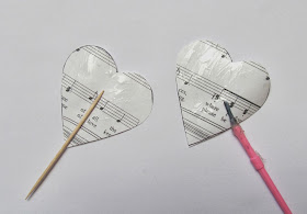 Heart cupcake toppers paper craft tutorial