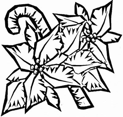 Poinsettia coloring page 3