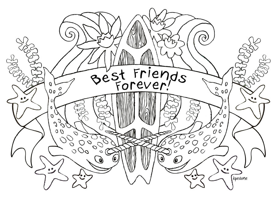  Best Friends Forever Coloring Pages 2