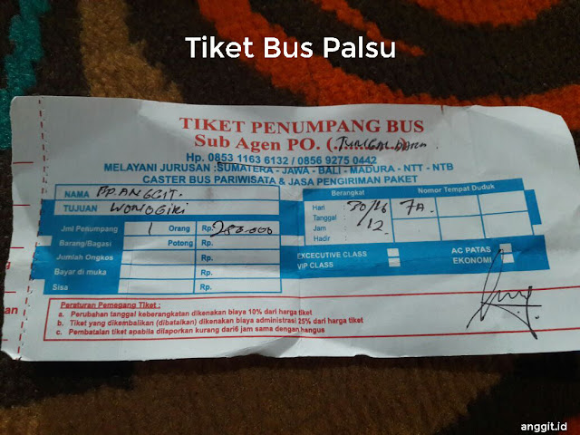 Tiket Bus Palsu Dari Calo Tiket Bus Palsu Dari Calo