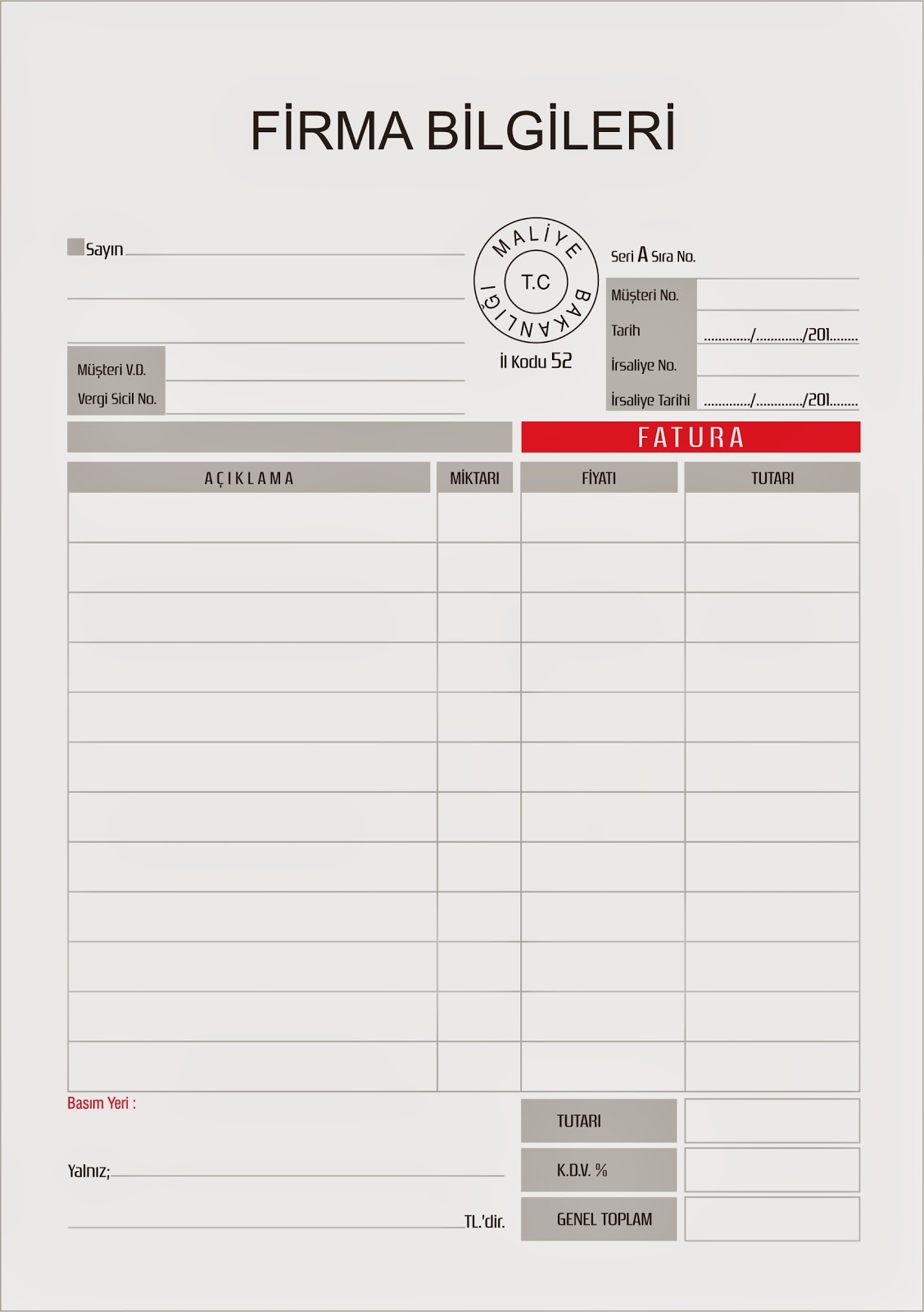 Makbuz Örnekleri, Sipariş Fişi Örnekleri, Fatura Örnekleri, Resmi Evrak