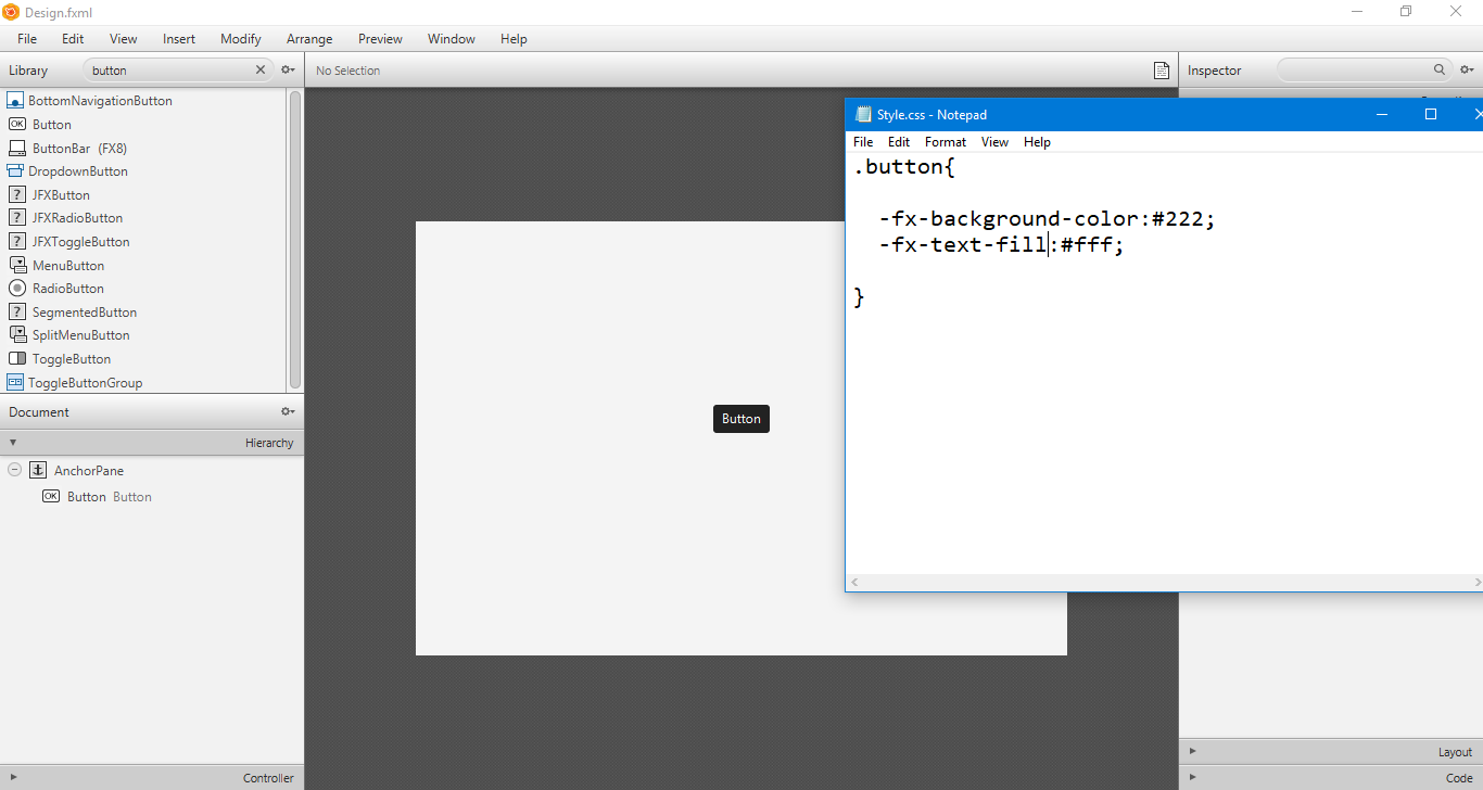 How to add JavaFX CSS in your SceneBuilder