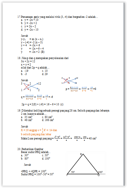 Soal Hots Matematika Smp Kelas 7 Aljabar - Kumpulan Kunci Jawaban Buku