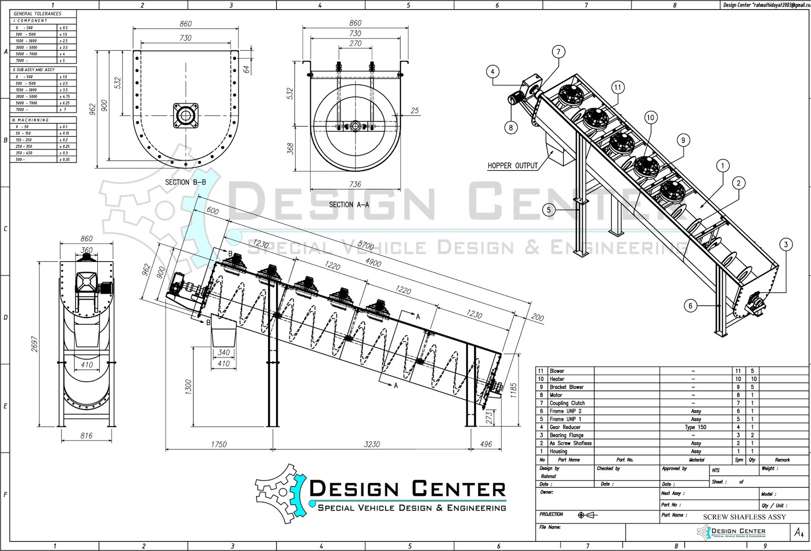 JASA GAMBAR AUTOCAD TEKNIK MESIN