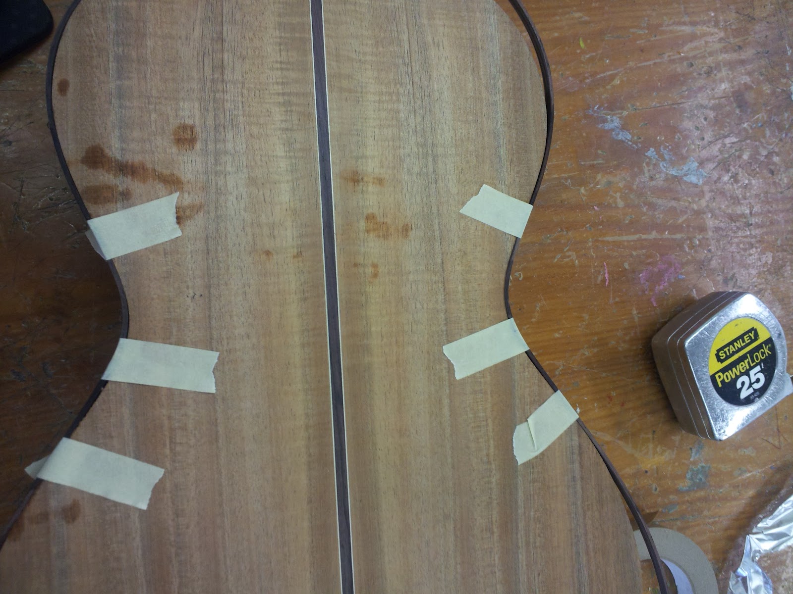 Building a Koa Parlor Guitar Binding the Guitar