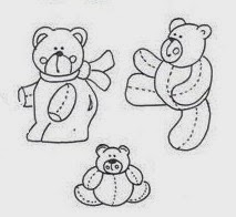 desenhos de varios ursinhos para pintar em tecido