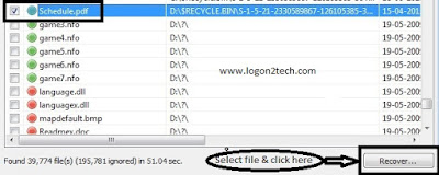 Recover Deleted Files using Recuva