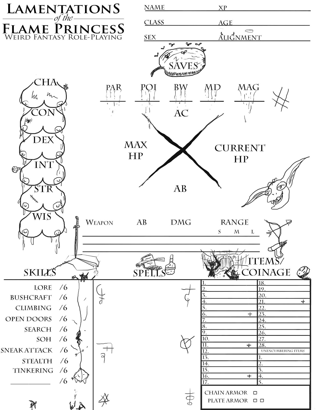 the drunk gms perspective custom character sheet for lamentations custom dnd sheets