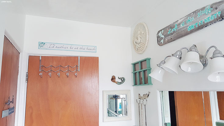 From funky 50's bathroom to a Mermaid Sanctuary, check out my new, beautiful mermaid gallery wall AND learn how to make an awesome DIY mermaid sign!