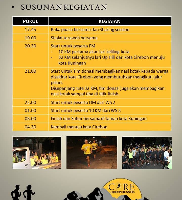 Jadwal Up Hill Sahur Run • 2018 Up Hill Sahur Run Rundown 2018