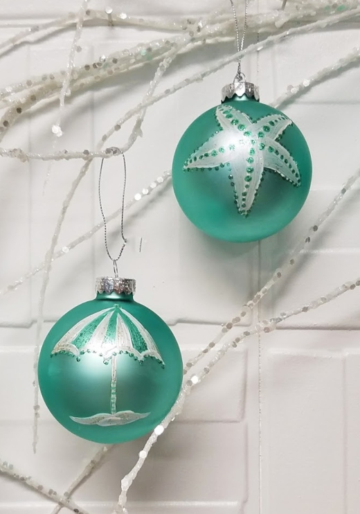 Coastal Beach Art Ornaments