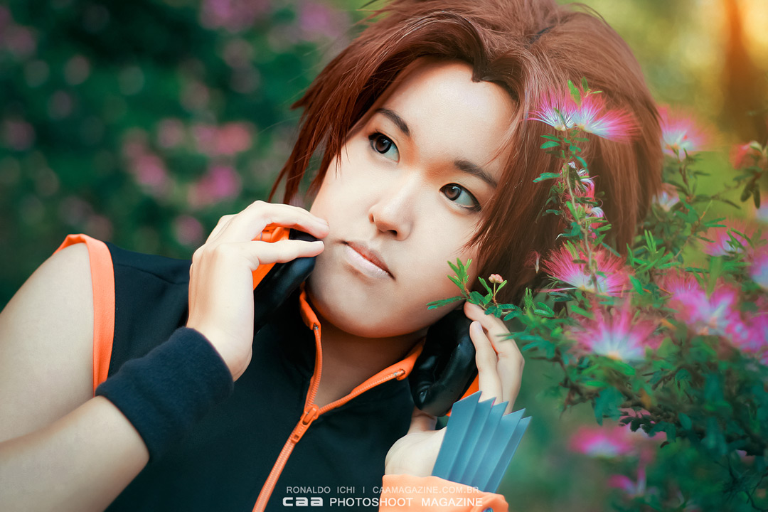 Photo shoot with the cosplayer YueYukina and your Asakura Yoh (麻倉 葉) cosplay costume from Shaman King (シャーマンキング) mangá/anime. Photography by CAA/Ronaldo Ichi.