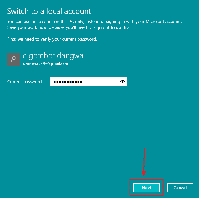 sign out of Microsoft Account