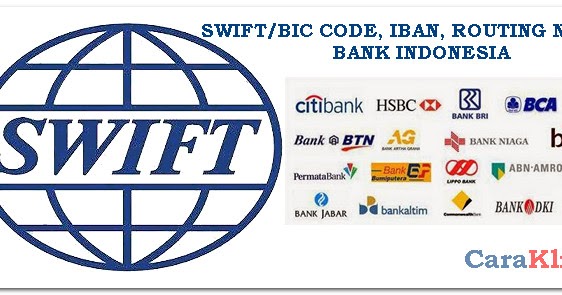 SWIFT CODE Bank BCA,BNI,BRI,Mandiri dan 45 Bank Di