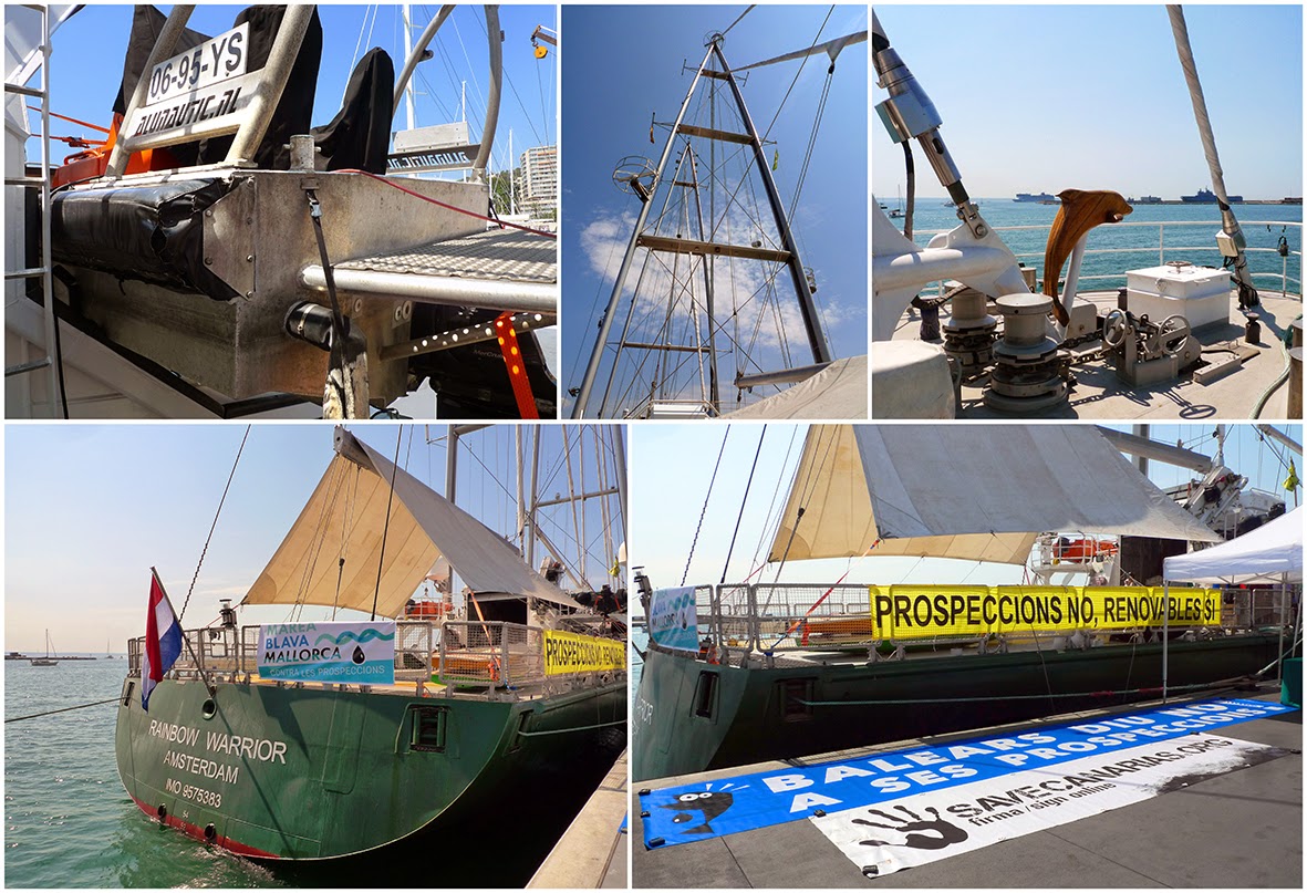 El barco de Greenpeace, Rainbow Warrior III en campaña Prospecciones NO