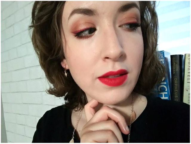 My Valentine's Day Makeup: Glowy Skin, Sparkly Red Liner & Matte Red Lips