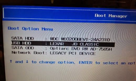 boot from usb