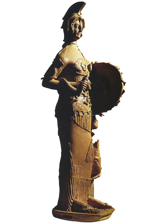 Minerva Tritonia excavated at Lavinium.