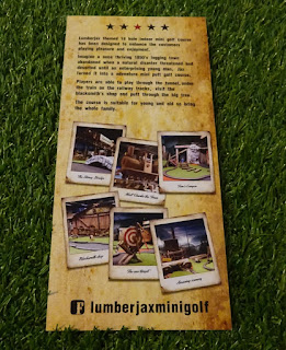Leaflet from Lumberjax Mini Golf Leaflet from Lumberjax Mini Golf