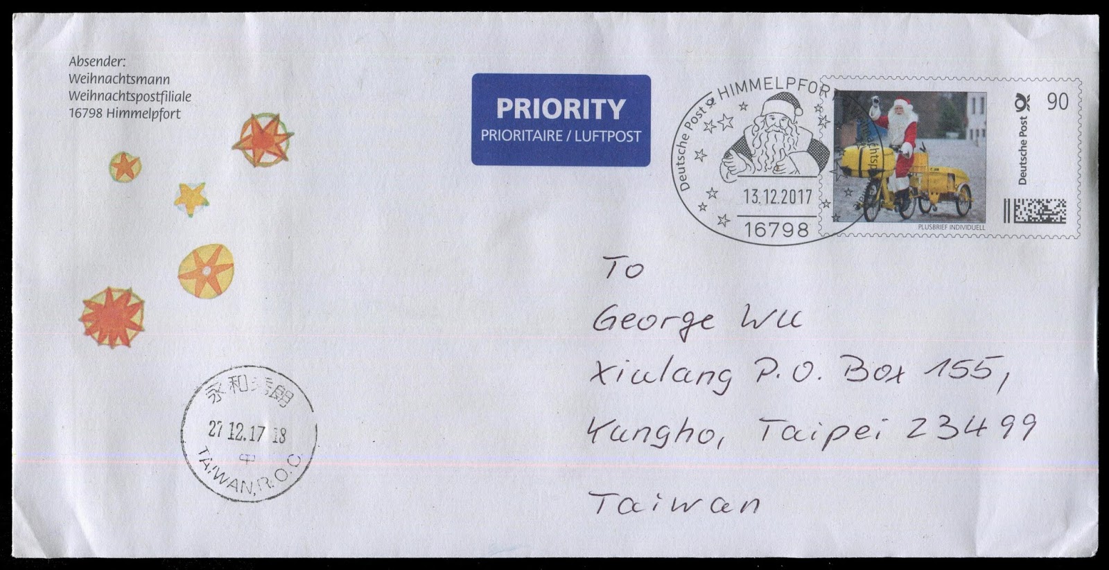 Gulfmann Stamps Collection GERMANY Santa Claus Greeting Cover