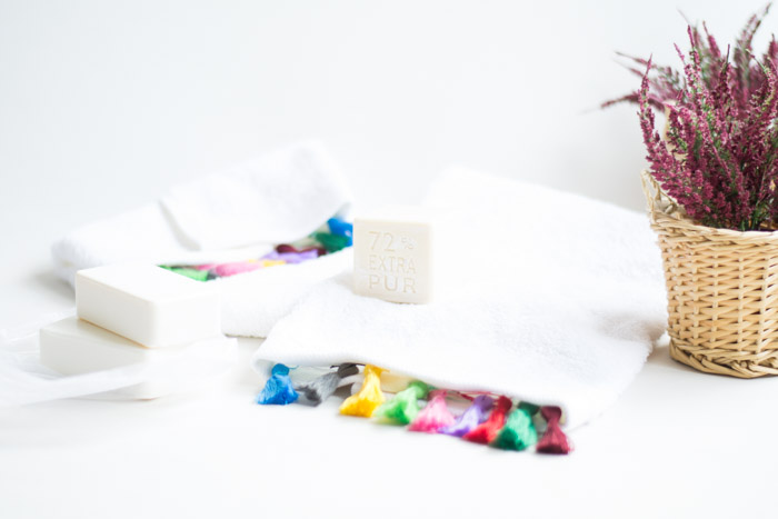 Toallas con mini flecos diy