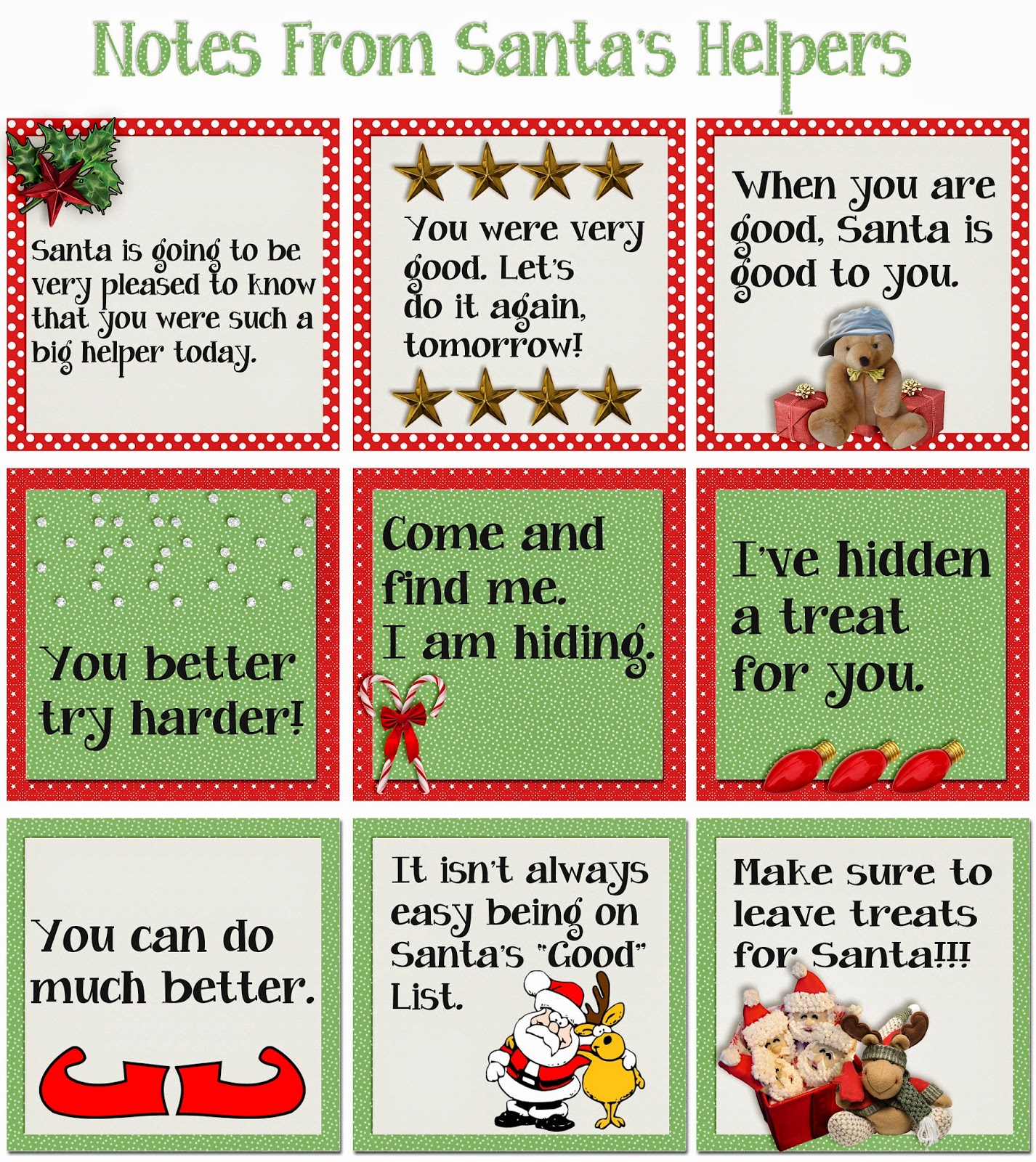 The Cherry On Top: Free Christmas Printable Notes From The Cherry On Top