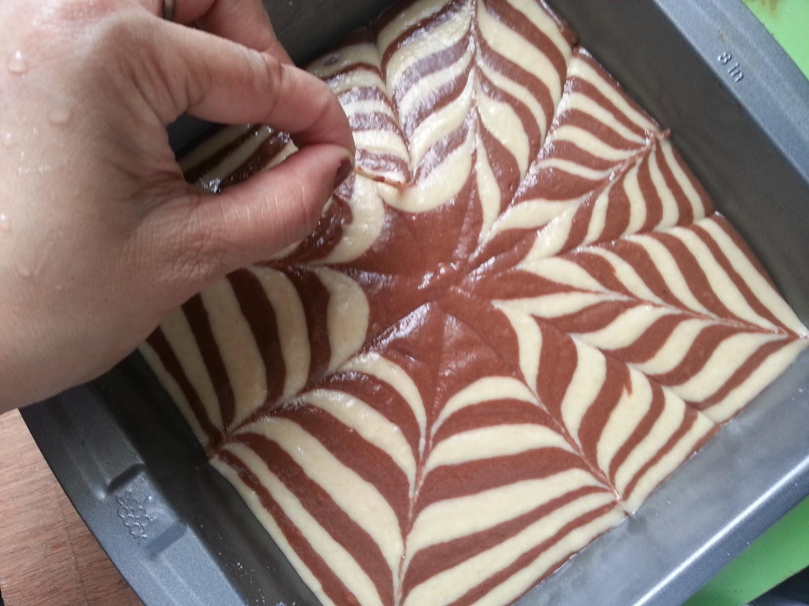 Eggless Zebra Cake Recipe Eggless Zebra Cake Recipe