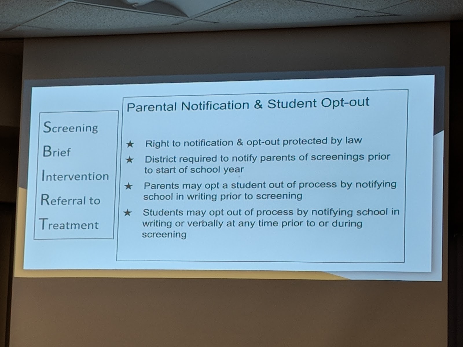 Franklin Matters: Live Reporting: Screening Brief Intervention Referral to Treatment (SBIRT)