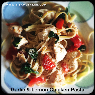 Garlic and Lemon Chicken Pasta, Clean Eating, Healthy Dinners, Healthy Pasta Recipes, Meal Planning, 21 Day Fix Dinners