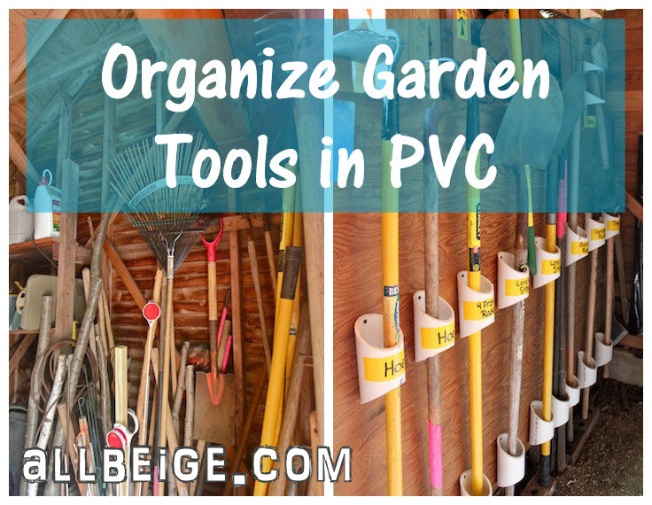 how to garden tool storage pvc